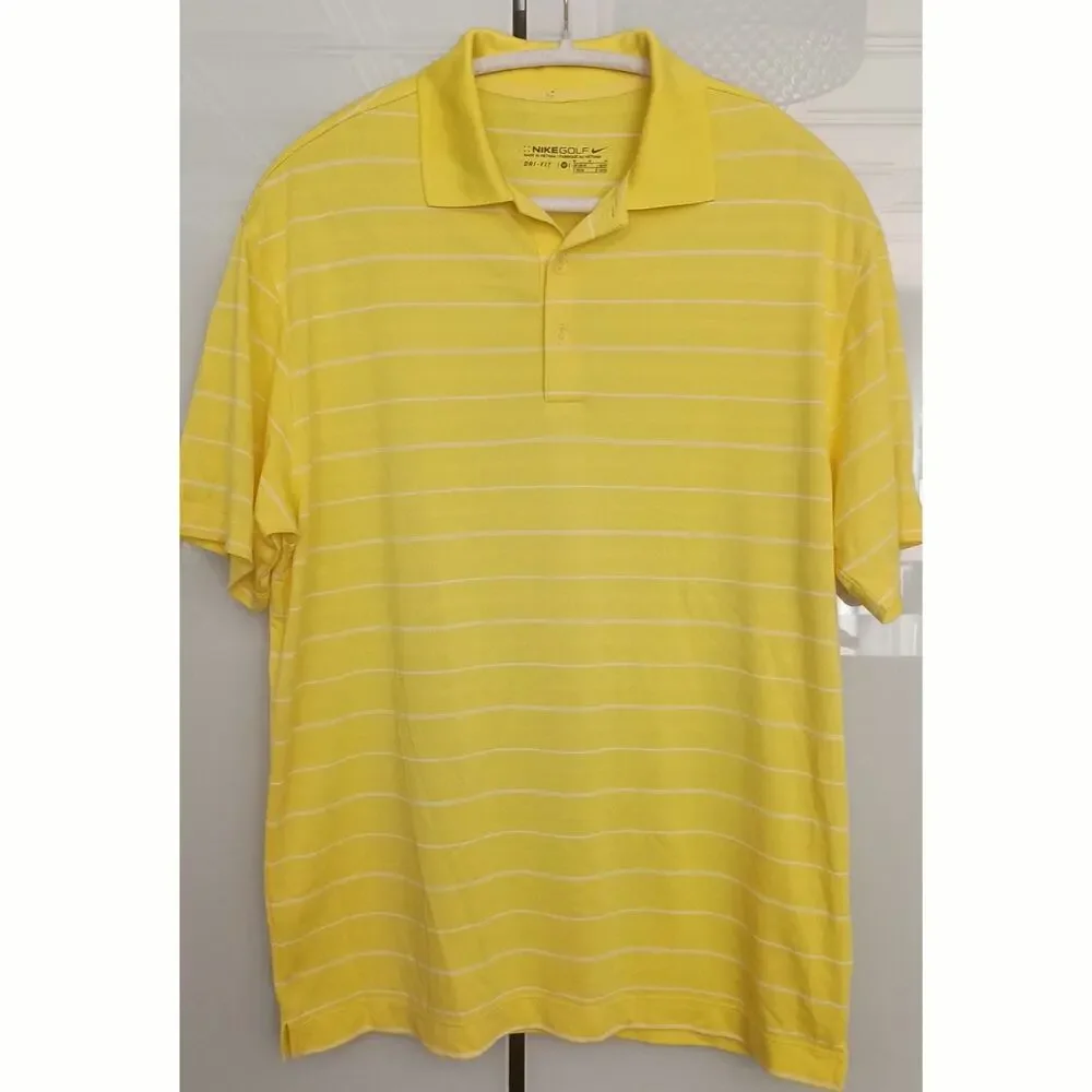 Nike Golf BUNDLE (3 ) Dri-FIT polos Sz Medium green,yellow & Navy activewear